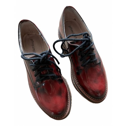 Pre-owned Jeffrey Campbell Leather Lace Ups In Red