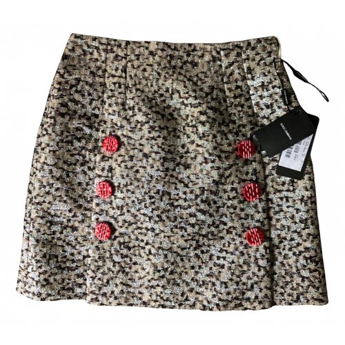 Pre-owned Dolce & Gabbana Mini Skirt In Metallic
