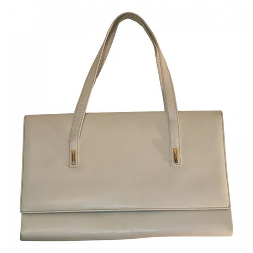 Pre-owned Delvaux Leather Handbag In White