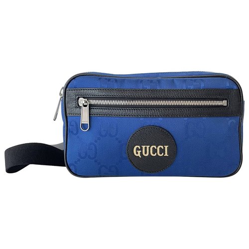 Pre-owned Gucci Cloth Satchel In Blue