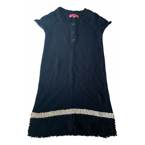 Pre-owned Manoush Wool Mini Dress In Black