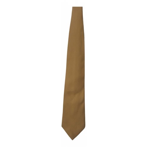 Pre-owned Piombo Silk Tie In Yellow