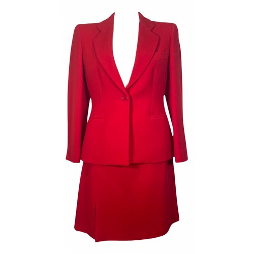 Pre-owned Giorgio Armani Wool Suit Jacket In Red