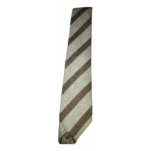 Pre-owned Borrelli Cashmere Tie In Grey