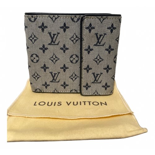 Pre-owned Louis Vuitton Cloth Wallet In Blue