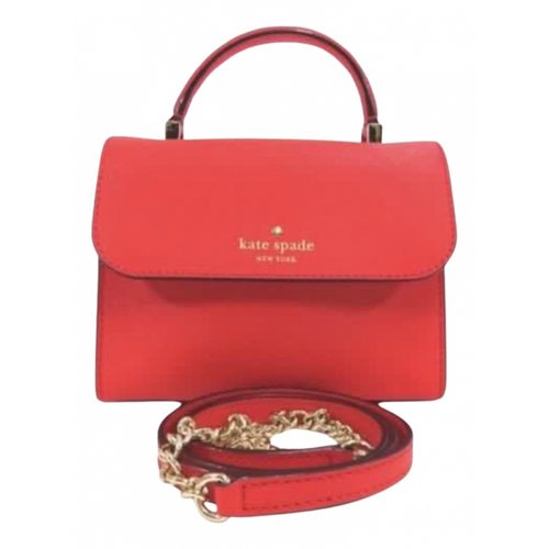 Pre-owned Kate Spade Saturday Leather Crossbody Bag In Red