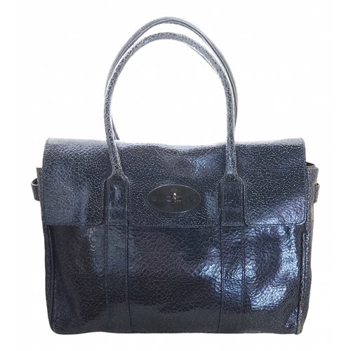 Pre-owned Mulberry Bayswater Leather Handbag In Blue