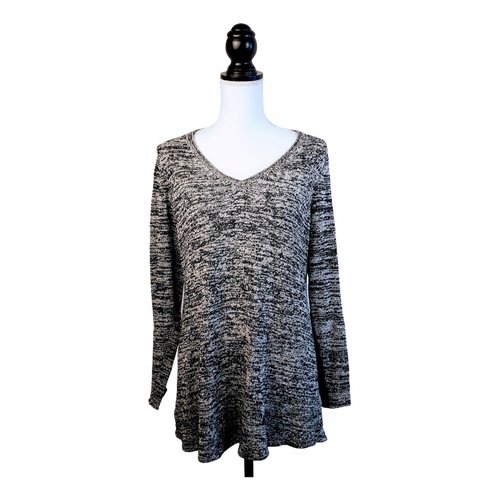 Pre-owned Eileen Fisher Silk Blouse In Grey