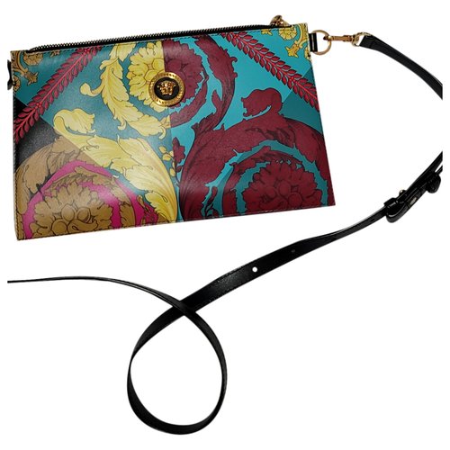 Pre-owned Versace Leather Crossbody Bag In Multicolour