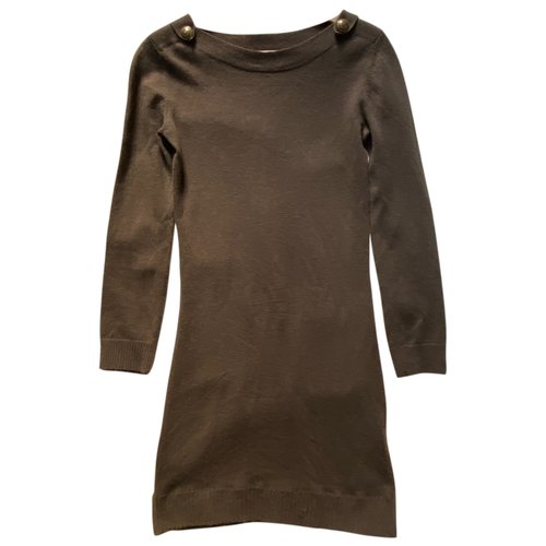 Pre-owned Claudie Pierlot Cashmere Mid-length Dress In Camel