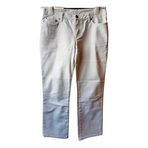 Pre-owned John Richmond Straight Jeans In White