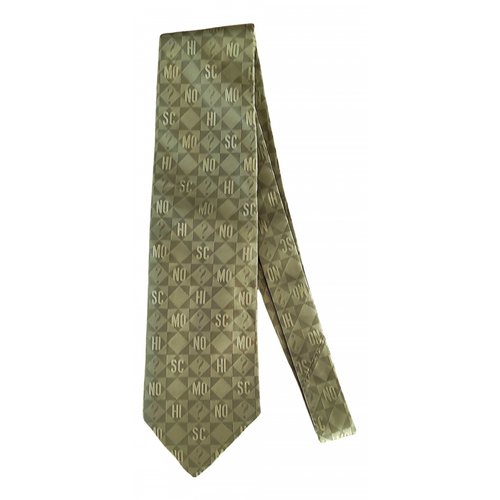 Pre-owned Moschino Silk Tie In Green