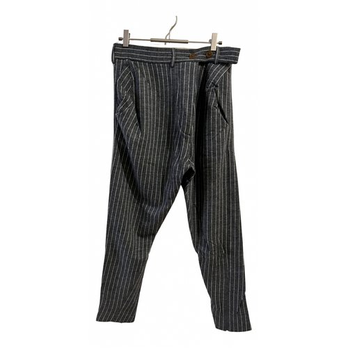 Pre-owned Vivienne Westwood Wool Trousers In Grey