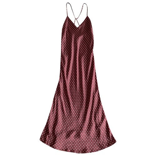 sincerely jules brown satin dress Brown Stripes Lurex Front Ties Sleeveless Buttoned Linen Mini Dress Brown Stripes / L