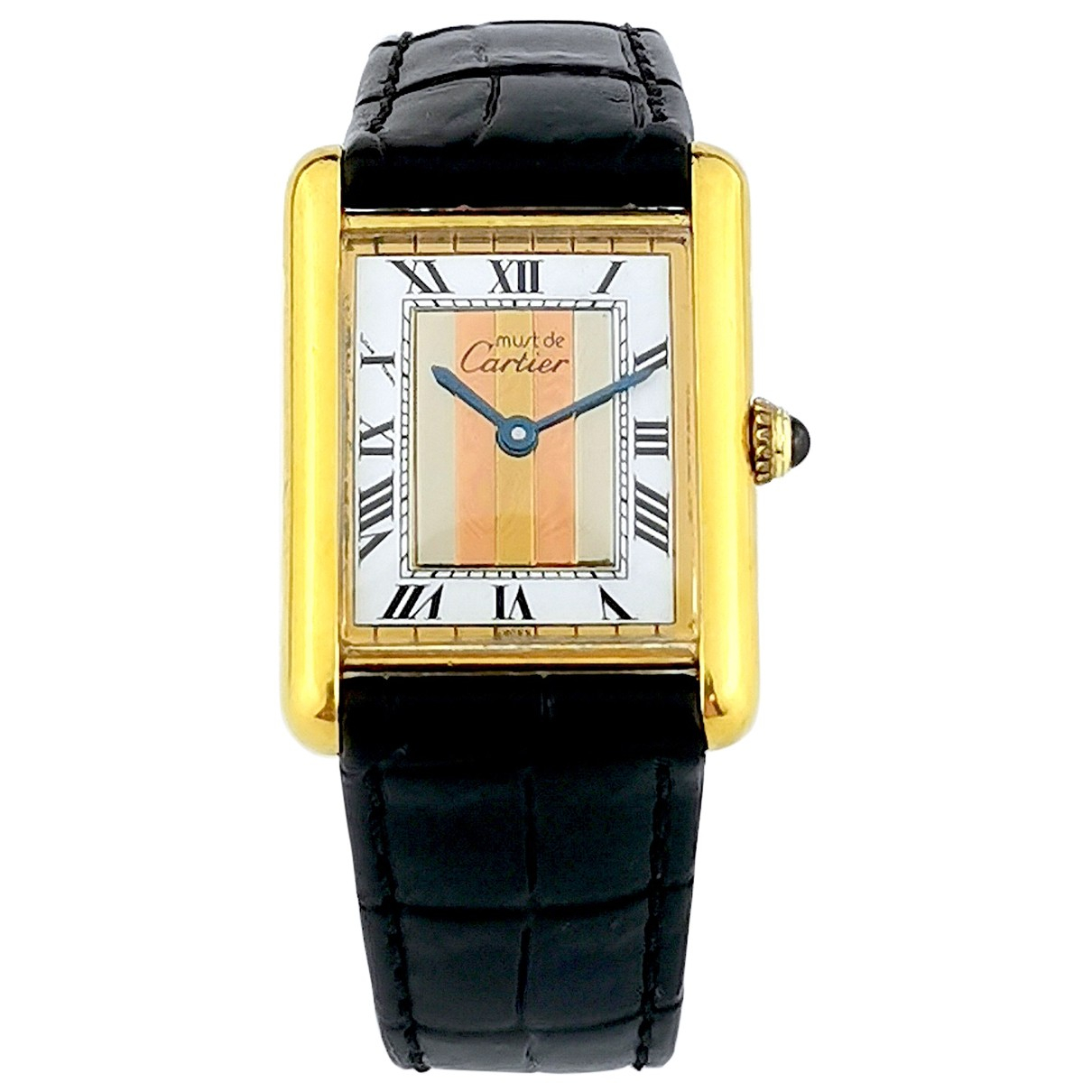 Pre-owned Cartier Tank Must Silver Gilt 