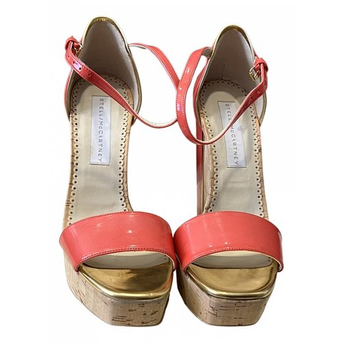 Pre-owned Stella Mccartney Patent Leather Sandals In Orange