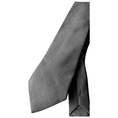 Pre-owned Etro Wool Tie In Grey