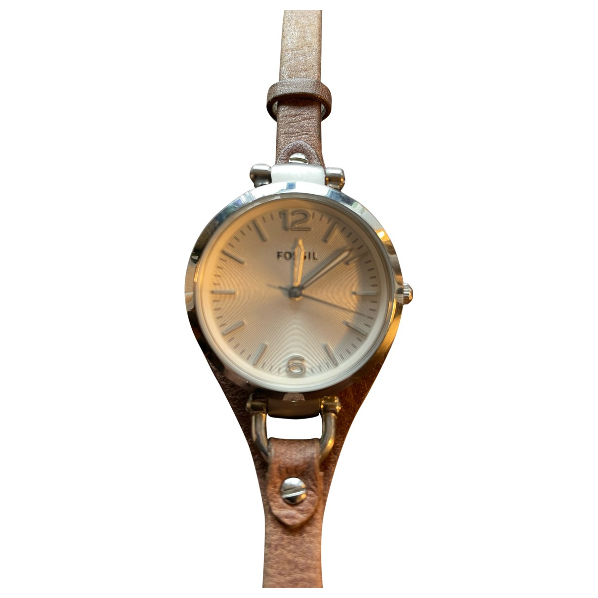 Pre-owned Fossil Watch In Brown | ModeSens