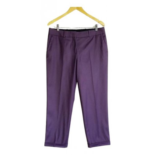Pre-owned Ermanno Scervino Wool Trousers In Purple