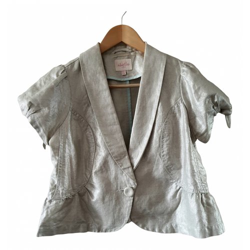 Pre-owned Whistles Linen Jacket In Silver