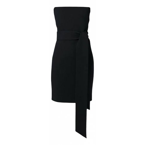 Pre-owned Victoria Beckham Wool Mini Dress In Black