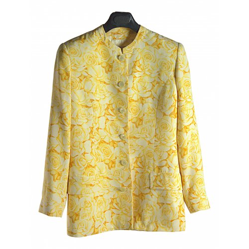 Pre-owned Valentino Silk Jacket In Yellow