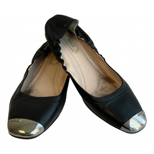 Pre-owned Bally Leather Ballet Flats In Black