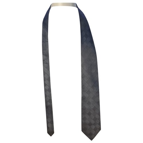 Pre-owned Versace Silk Tie In Grey