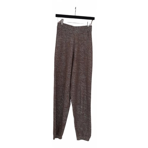 Pre-owned Forte Forte Trousers In Metallic