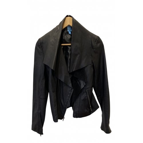 Pre-owned Barneys New York Leather Jacket In Black