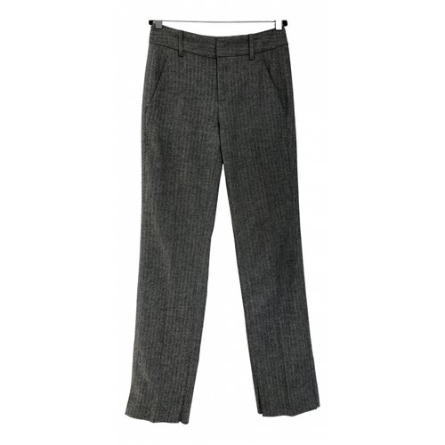 Pre-owned Dondup Wool Chino Pants In Grey