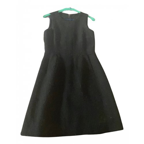 Pre-owned Claudie Pierlot Wool Mid-length Dress In Black