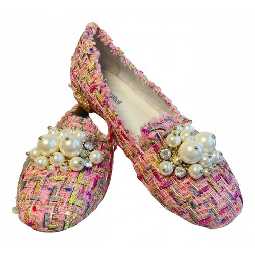 Pre-owned Jeffrey Campbell Tweed Flats In Pink