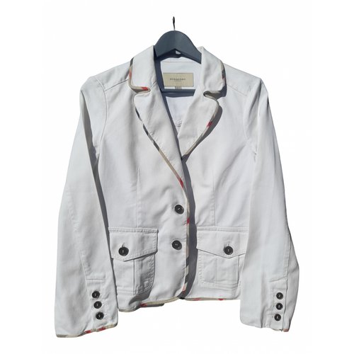 Pre-owned Burberry Blazer In White