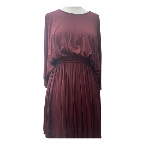 Pre-owned Dior Mid-length Dress In Burgundy