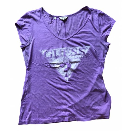Pre-owned Guess T-shirt In Purple