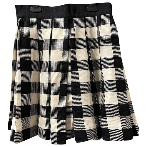 Pre-owned Milly Wool Mini Skirt In Multicolour