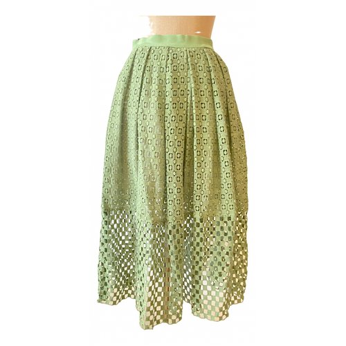 Pre-owned Tibi Mid-length Skirt In Green