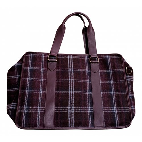 Pre-owned Hackett London Wool Handbag In Brown
