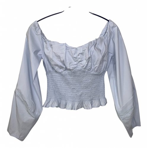 Pre-owned Guess Blouse In Blue