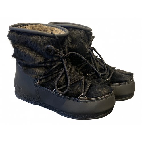 Pre-owned Moon Boot Ankle Boots In Black | ModeSens