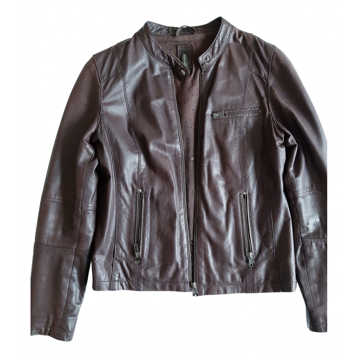 Pre-owned Naf Naf Leather Jacket In 