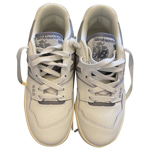 Pre-owned New Balance 550 Aime Leon Dore Leather Trainers In Beige ...