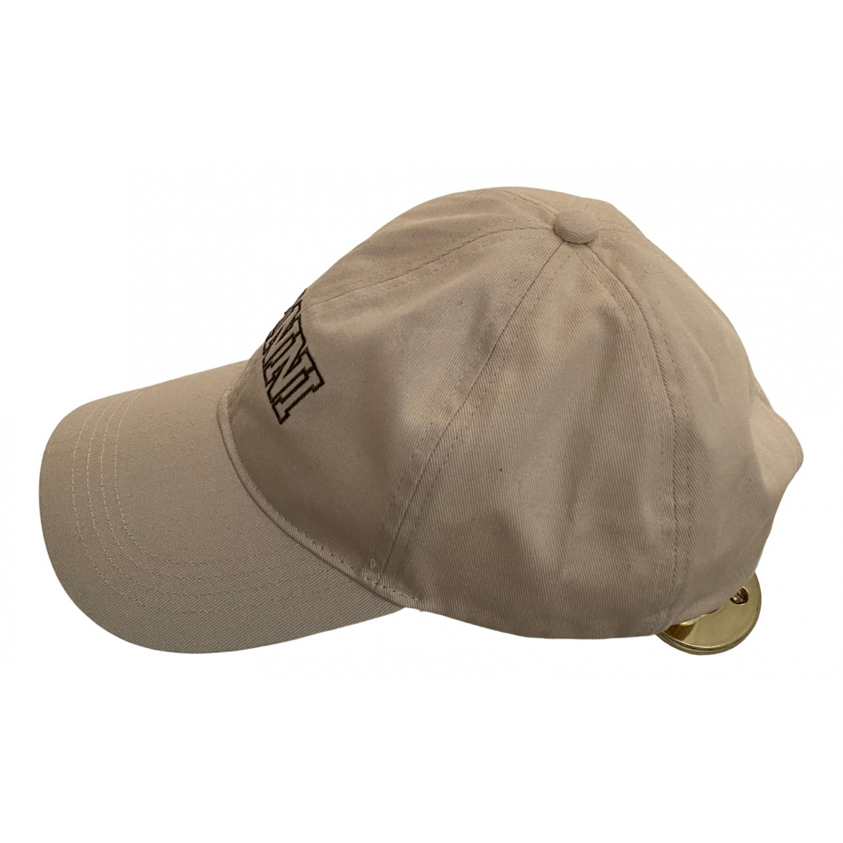 Pre-owned Ganni Cap In Beige | ModeSens