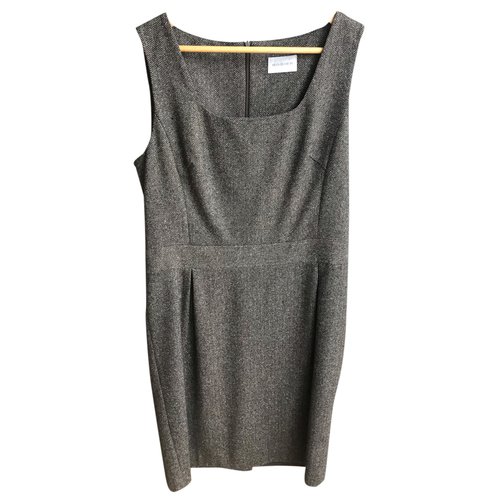 Pre-owned Rodier Wool Mid-length Dress In Grey
