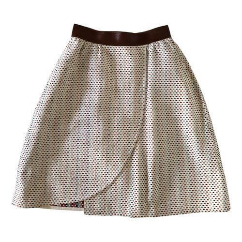 Pre-owned Fendi Leather Mid-length Skirt In Multicolour