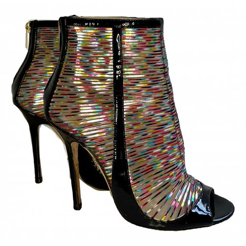 Pre-owned Jimmy Choo Leather Open Toe Boots In Multicolour