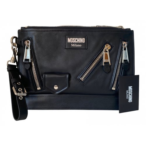 Pre-owned Moschino Leather Small Bag In Black