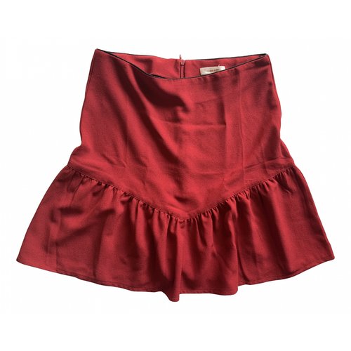 Pre-owned Grace & Mila Mid-length Skirt In Burgundy