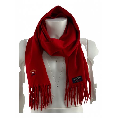Pre-owned Paul & Shark Wool Scarf & Pocket Square In Red